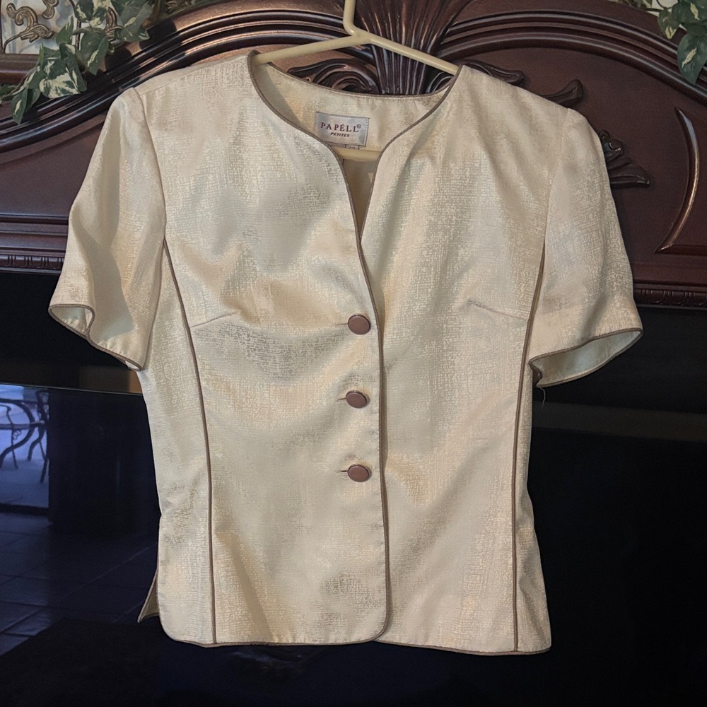 Papell Boutique Cream Blazer